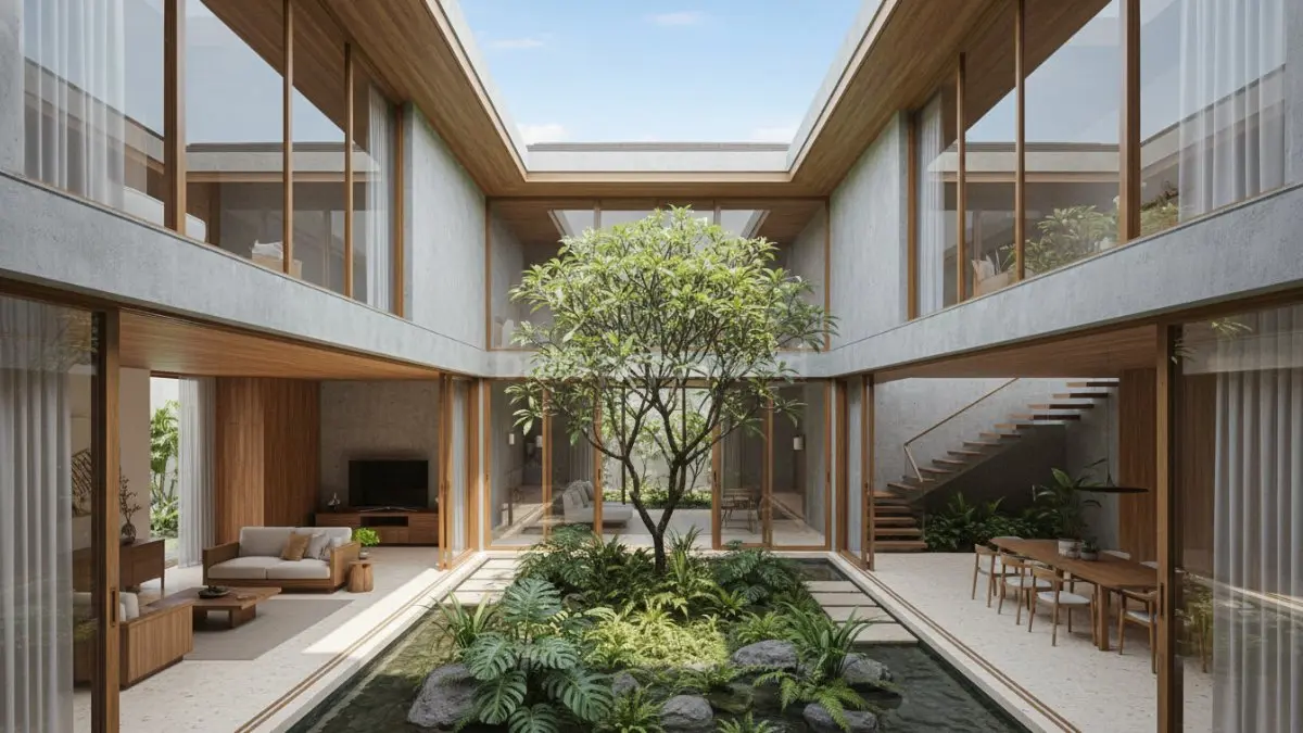 Rumah dengan inner courtyard