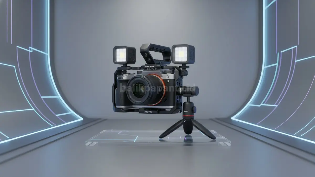 Sony A6700 digunakan kreator konten outdoor dengan setup ringan dan fleksibel.