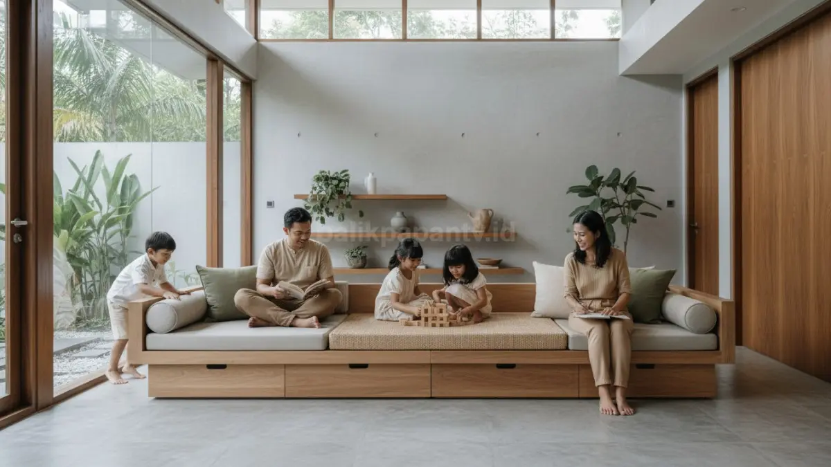 Bangku kayu multifungsi