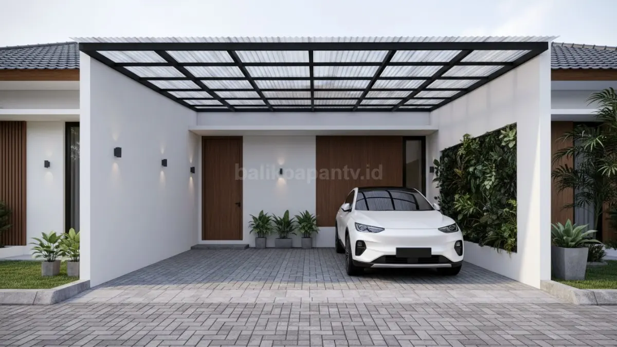 Garasi terbuka minimalis