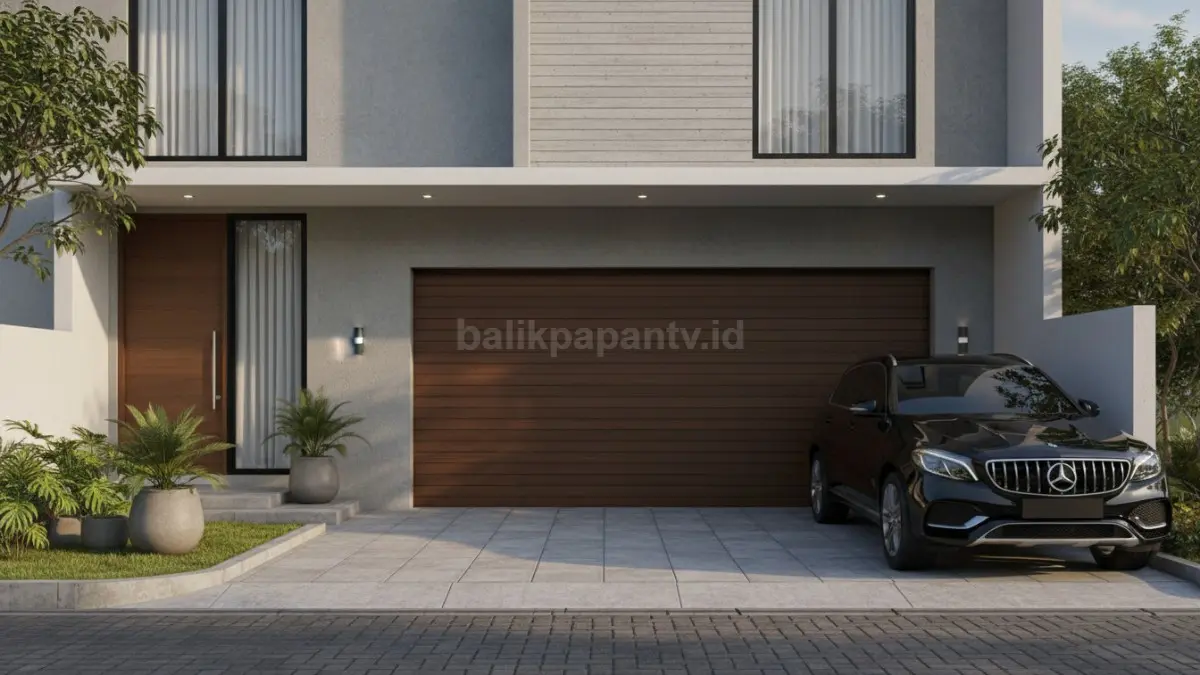 Garasi tertutup dengan pintu otomatis