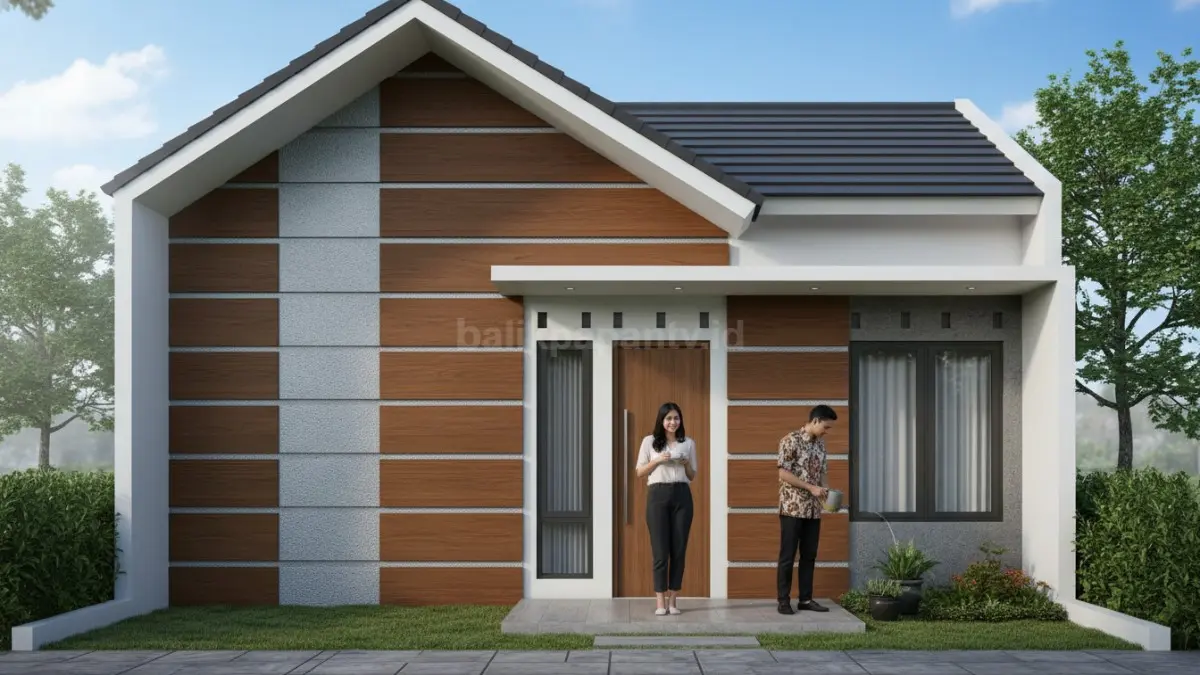 Ilustrasi dinding rumah berlapis menjaga suhu ruangan tetap stabil