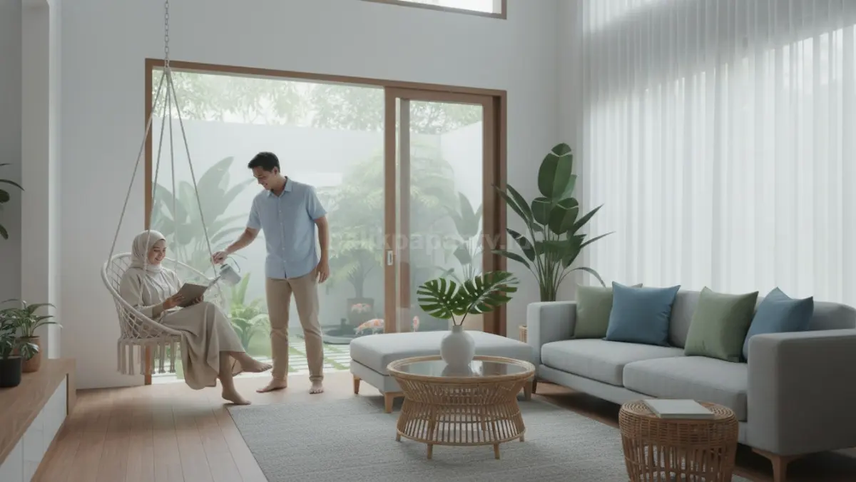 Interior rumah terasa adem dengan suhu stabil