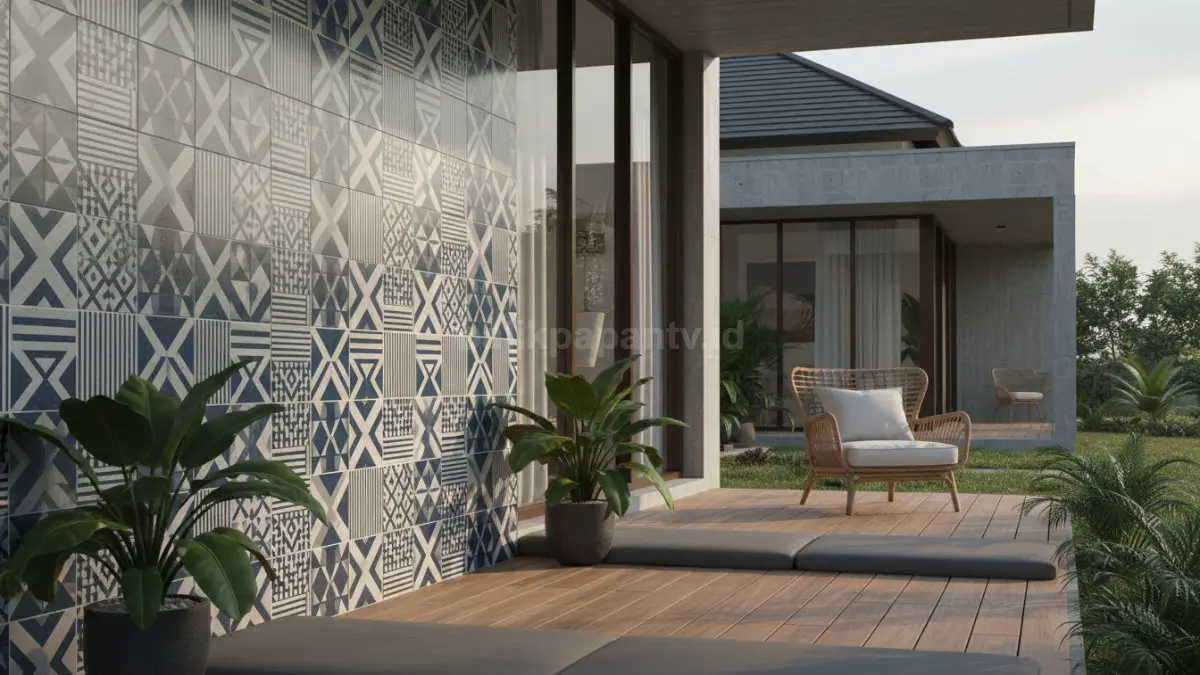 Keramik pola geometris
