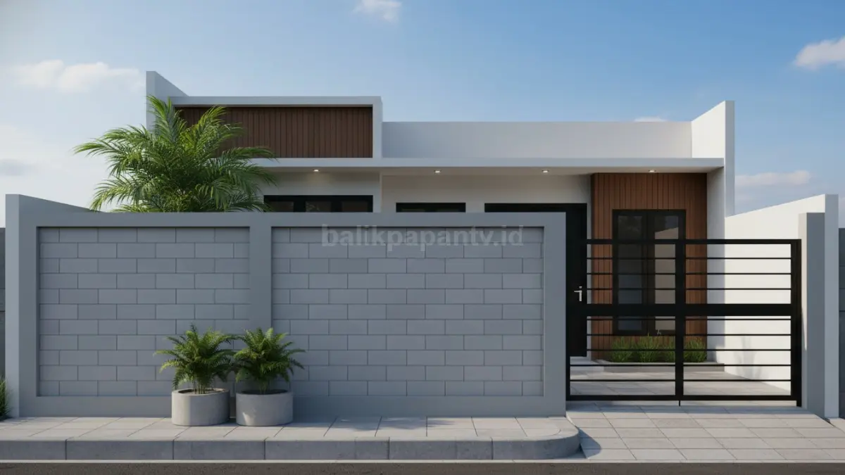 Pagar Hebel Polos Minimalis