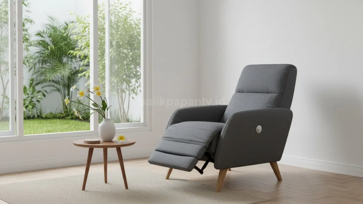 Recliner Manual Minimalis untuk Ruang Terbatas