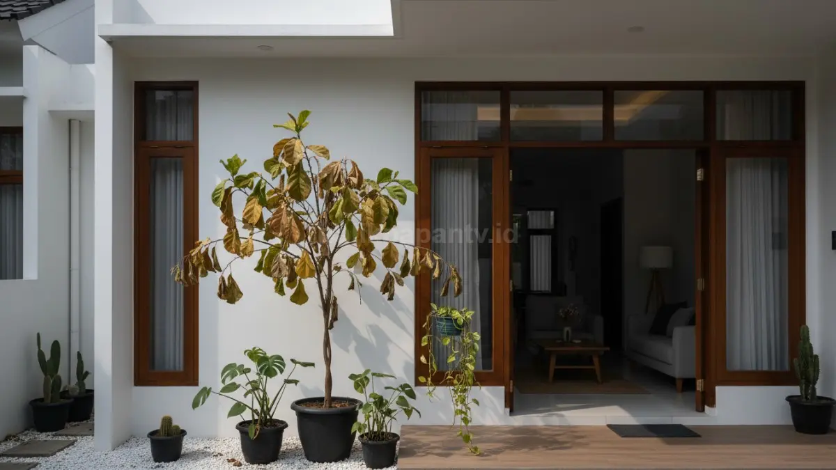 contoh kesalahan tanaman layu karena pencahayaan kurang
