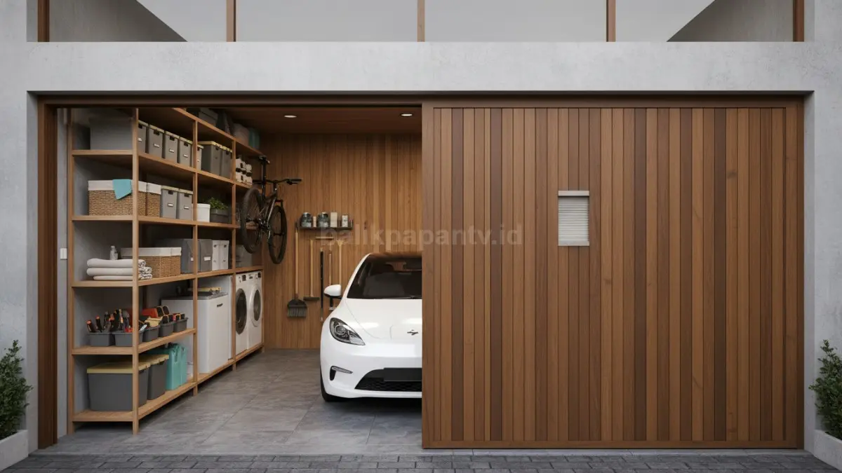  Garasi multifungsi dengan storage tambahan 
