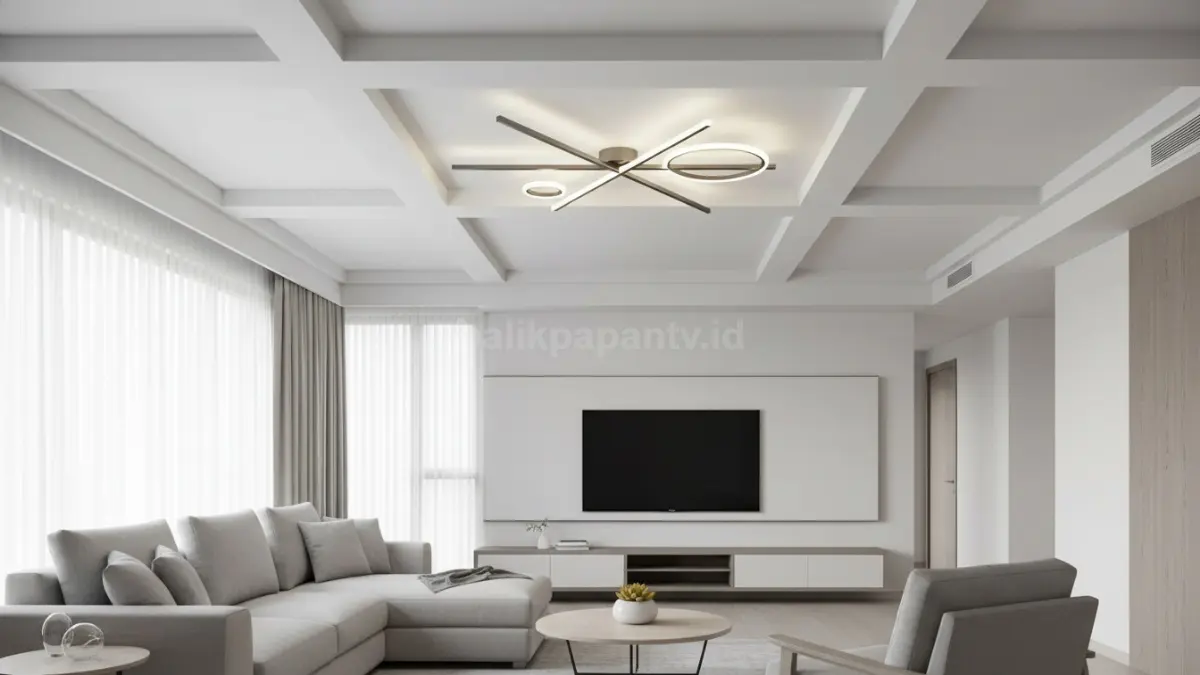  Lampu LED geometris plafon 