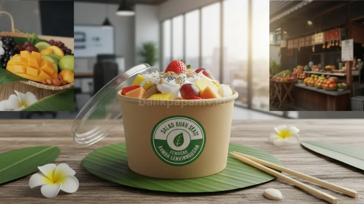 Salad buah kemasan ramah lingkungan