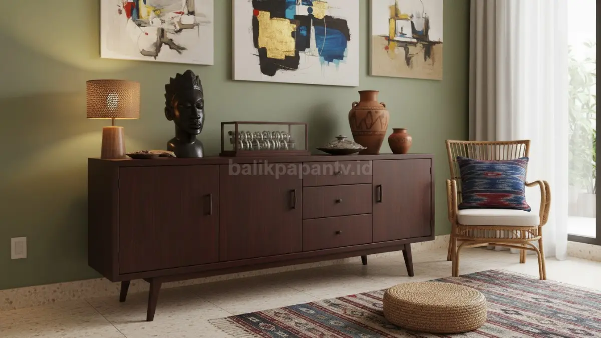 Contoh credenza dengan konsep collected interior