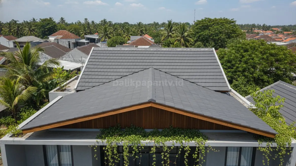 desain atap rumah minimalis modern dengan bentuk sederhana dan elegan
