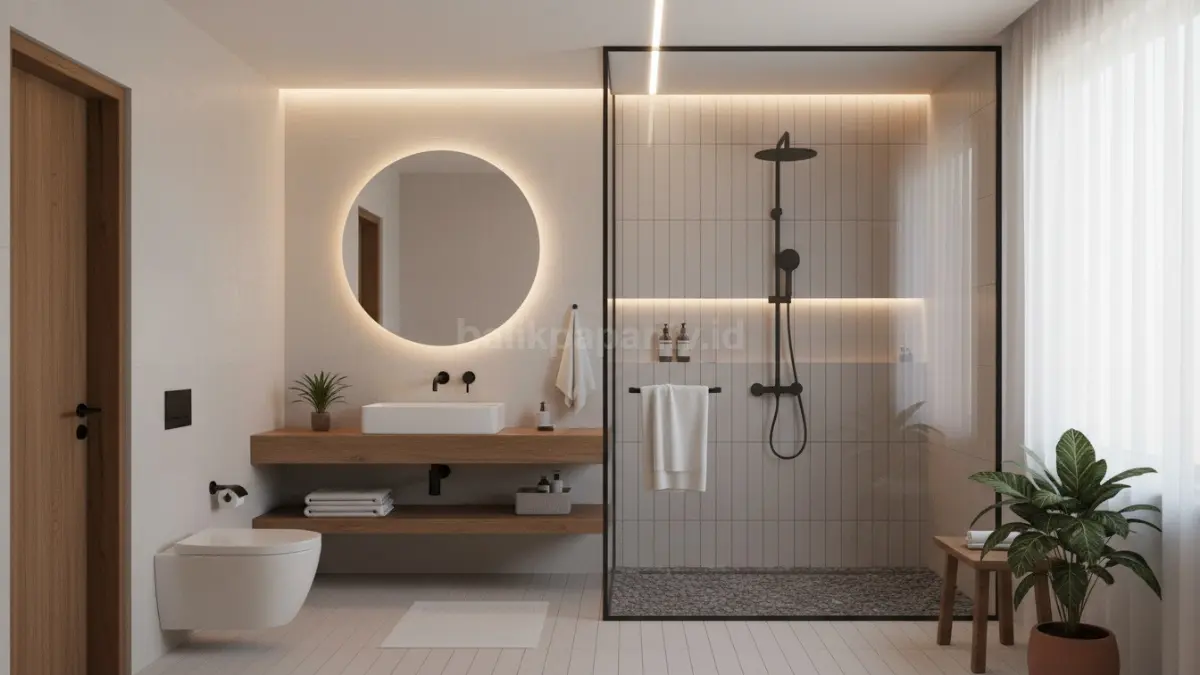 desain kamar mandi sederhana dengan nuansa relaksasi modern