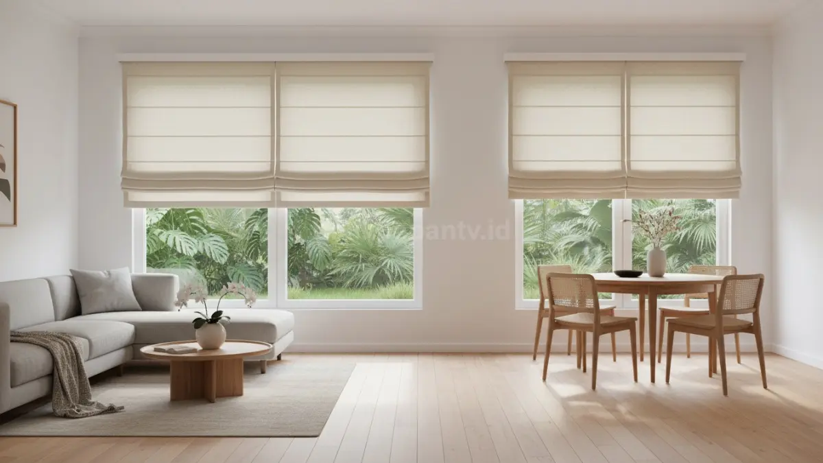 Gorden lipat roman shade