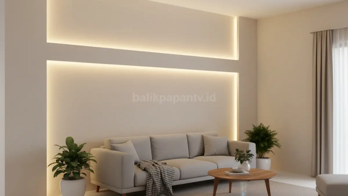 Lampu dinding LED strip tersembunyi