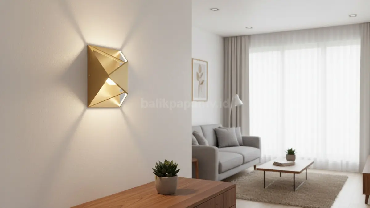 Lampu dinding minimalis geometris