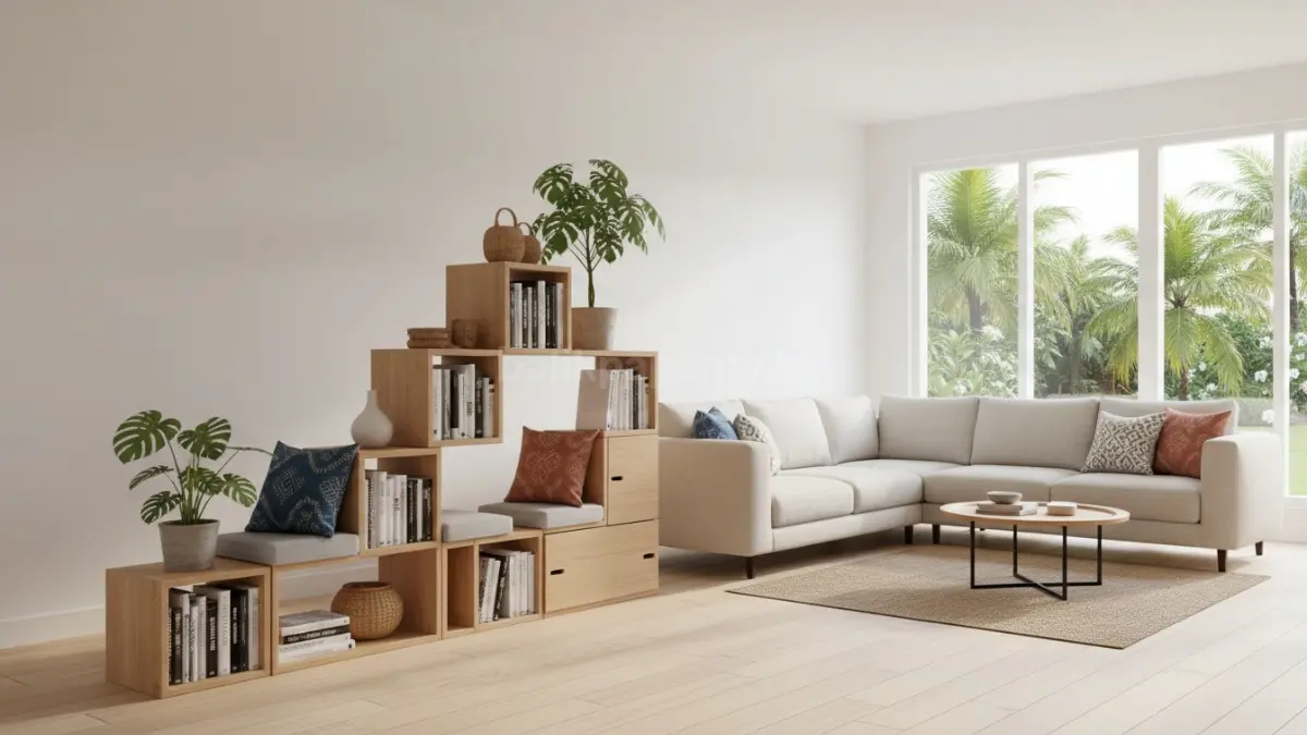 Rak buku modular fleksibel