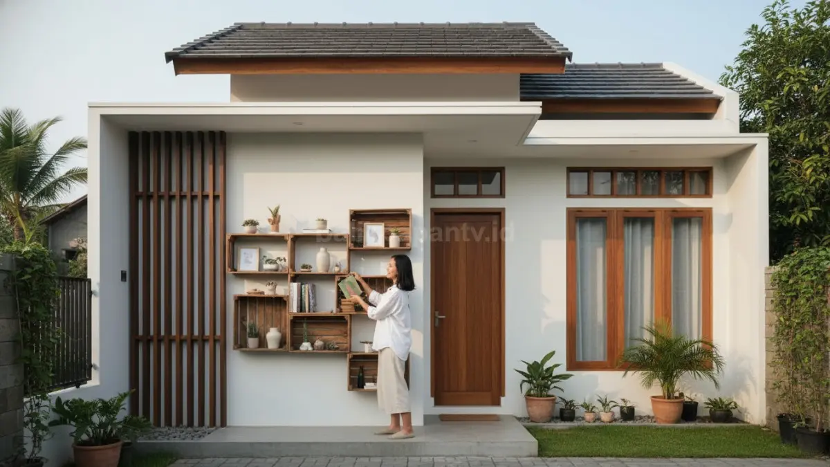Rak Dinding dari Peti Kayu Bekas