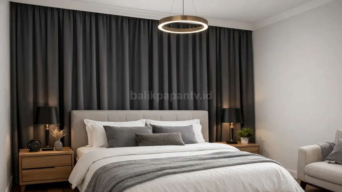 Gorden rumah model blackout curtain (gorden anti cahaya).