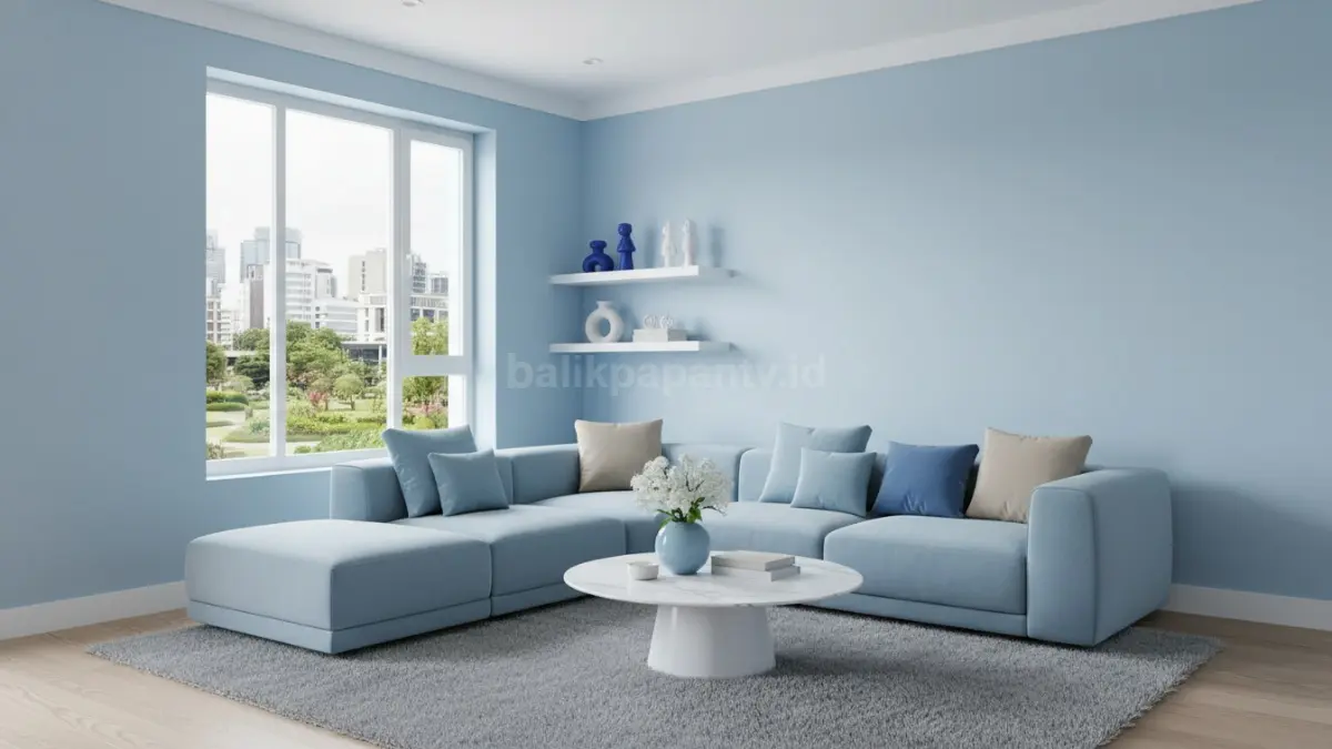  Biru pastel untuk ruang kecil
