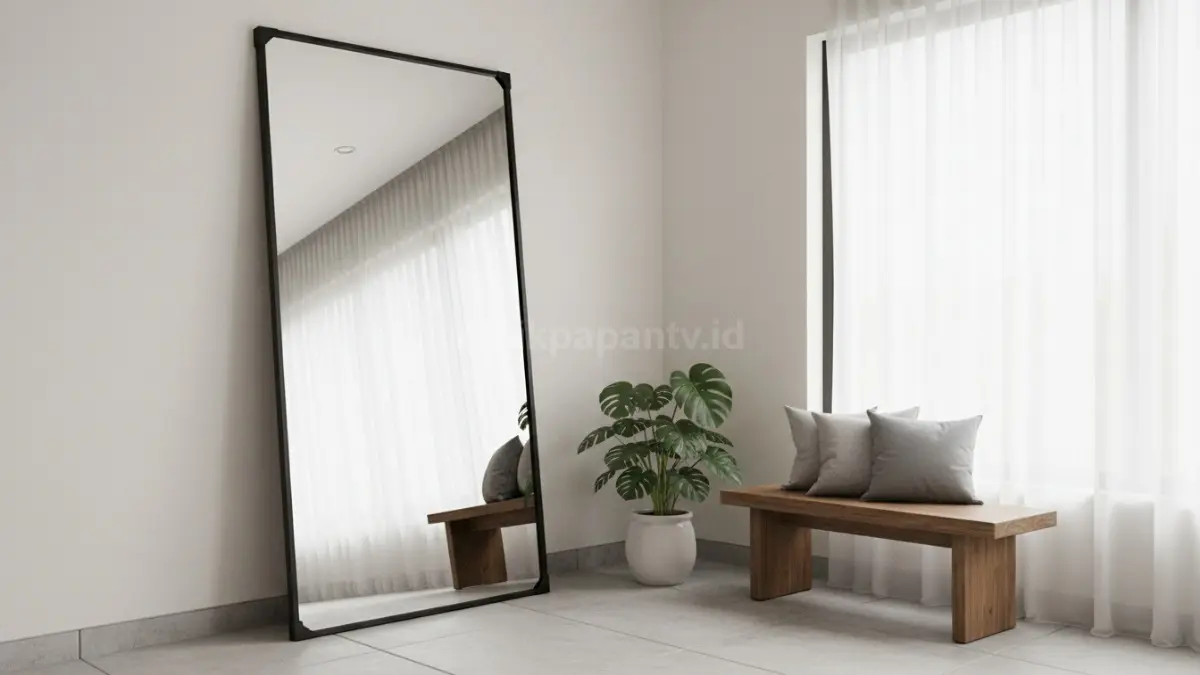 Cermin industrial frame metal