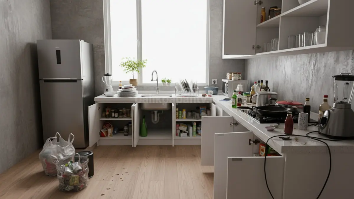 Contoh kesalahan penataan dapur
