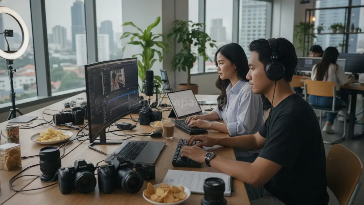 Editing video, menulis, atau membuat konten kini berkembang cepat. Akses luas membuat karya digital mudah dikenal dan berpeluang menghasilkan.