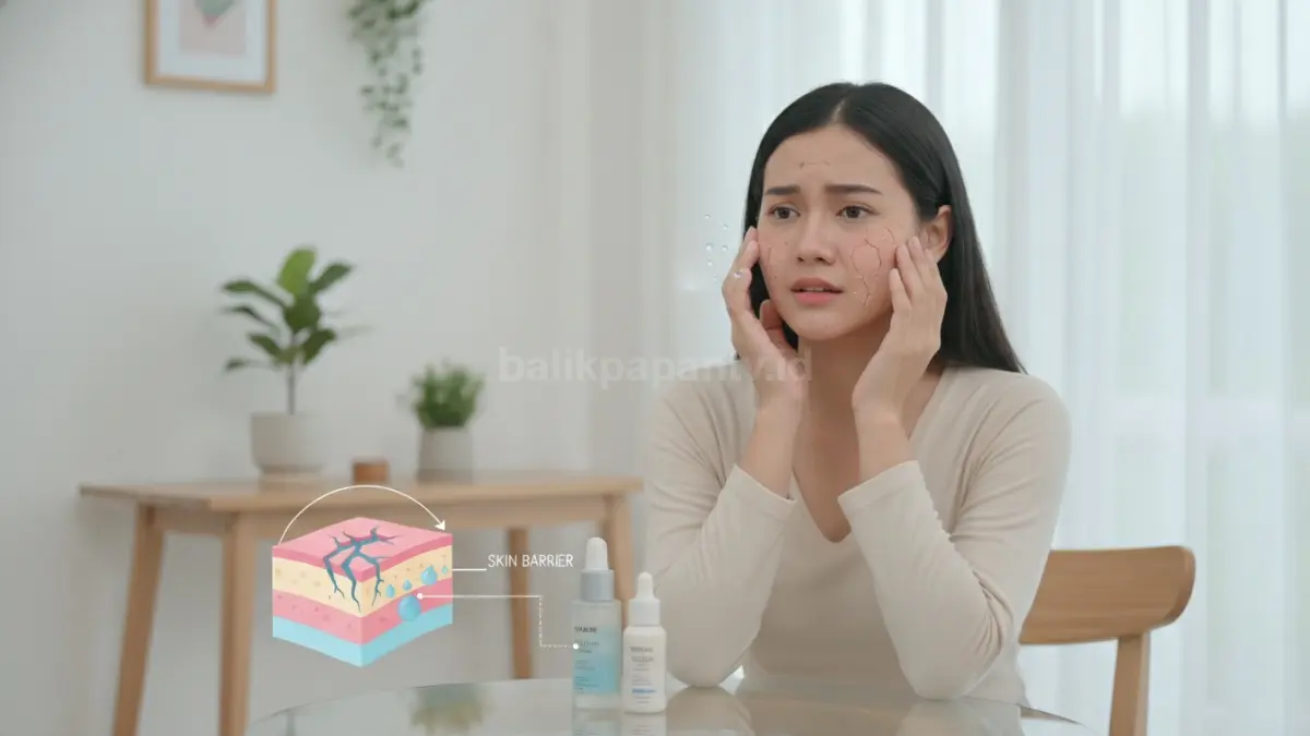 Ilustrasi skin barrier dan penyebab kulit kering