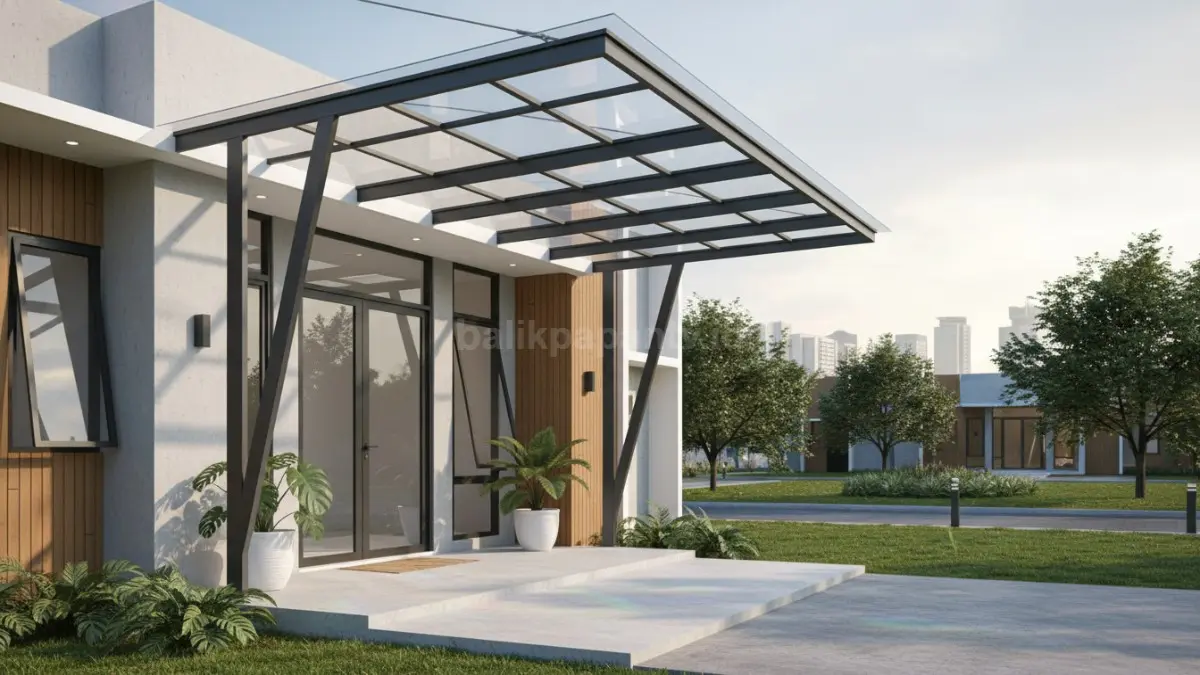 Kanopi Minimalis Transparan Polycarbonate
