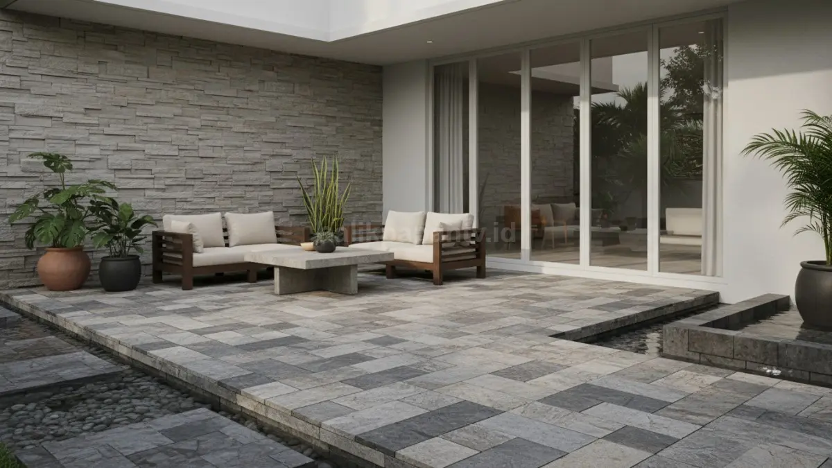 Motif batu alam modern
