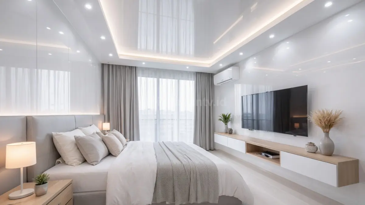 Plafon PVC glossy modern.

