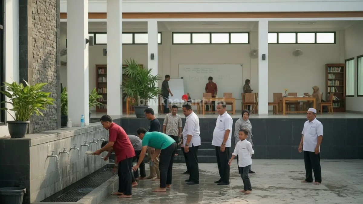 Warga bersama pengurus masjid merawat fasilitas tambahan seperti tempat wudhu, perpustakaan kecil, dan ruang belajar secara bergilir untuk menjaga kelayakan dan kenyamanan penggunaan bersama.