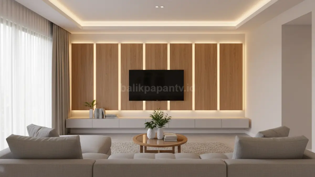 Backdrop dengan LED Tersembunyi