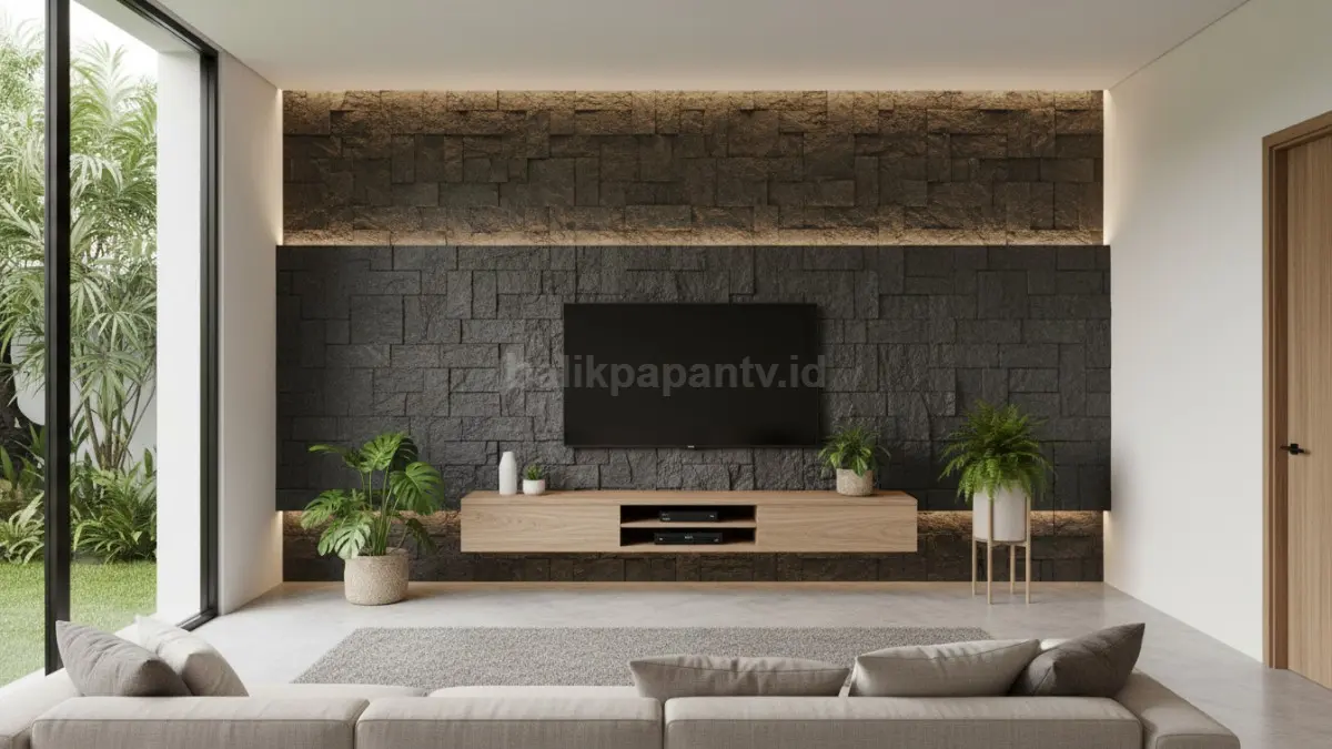 Dinding Batu Alam atau Texture Wall