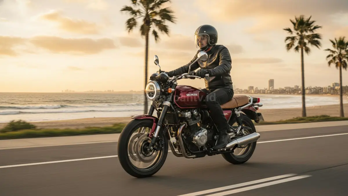 Honda GB350 dengan desain neo klasik tampil elegan di jalan raya
