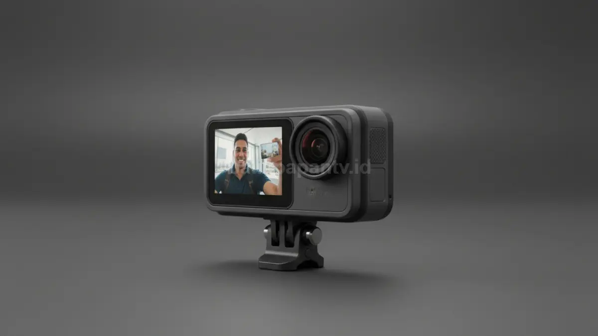 Kamera DJI Osmo Action 6 dengan desain layar ganda untuk vlogging praktis