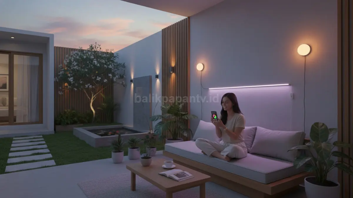  Lampu LED dengan kontrol aplikasi 
