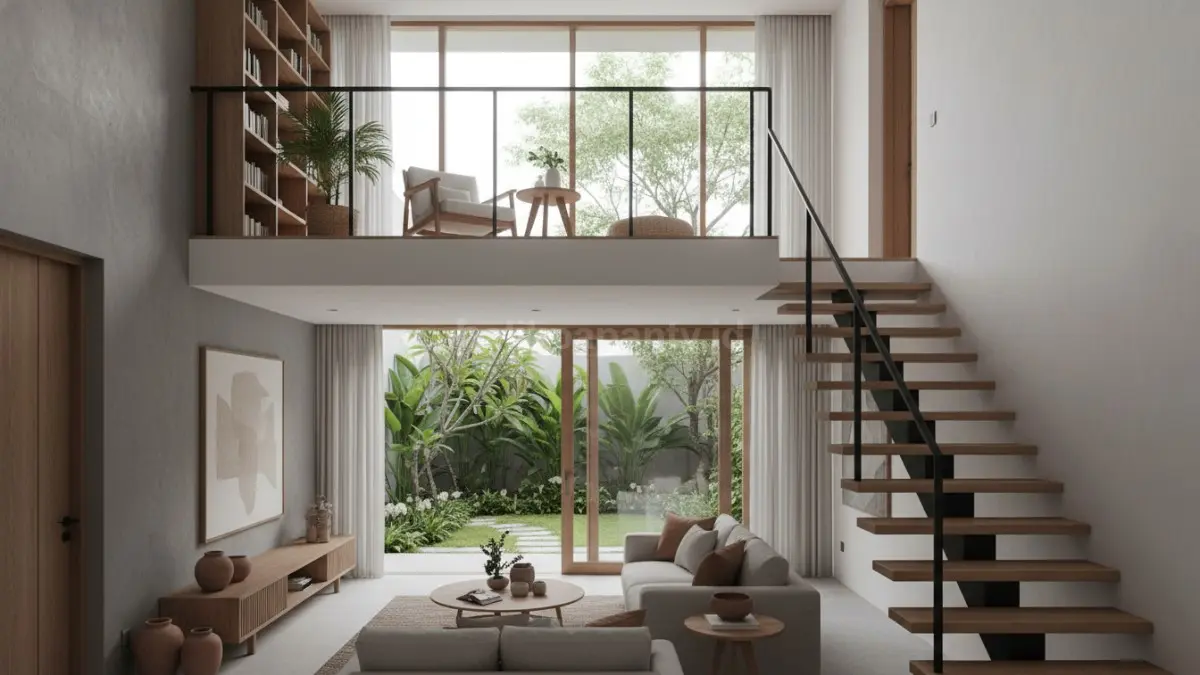 Mezzanine untuk tambahan ruang
