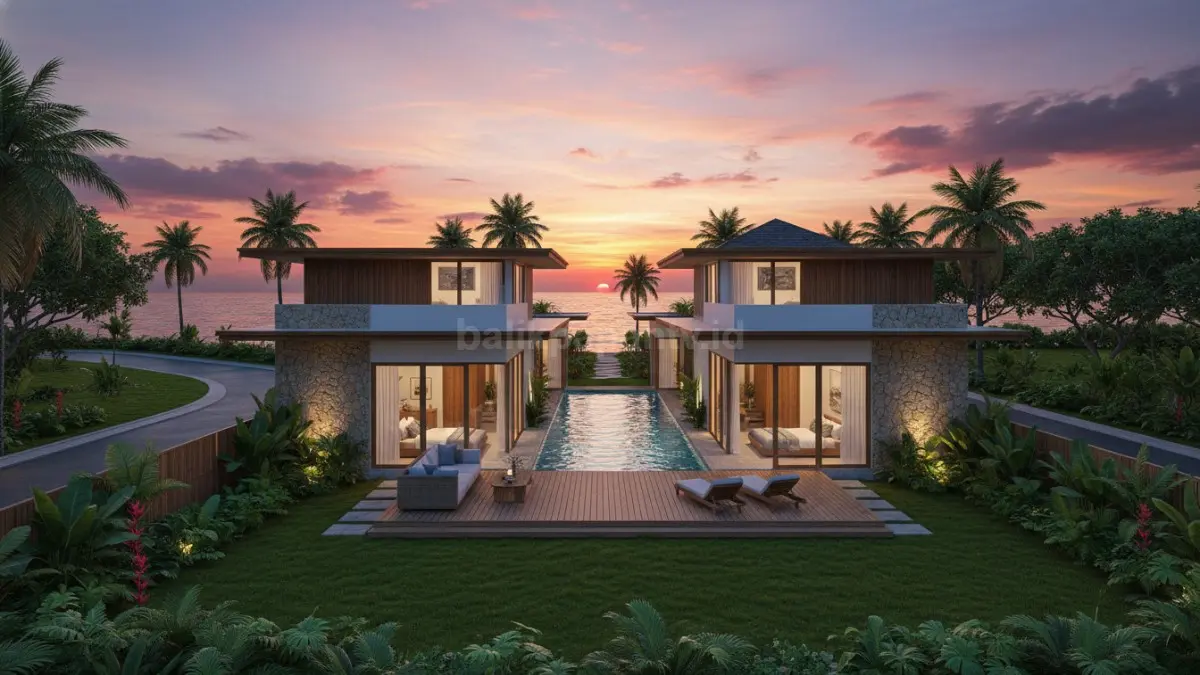 Model Compact Resort dengan Kolam Tengah