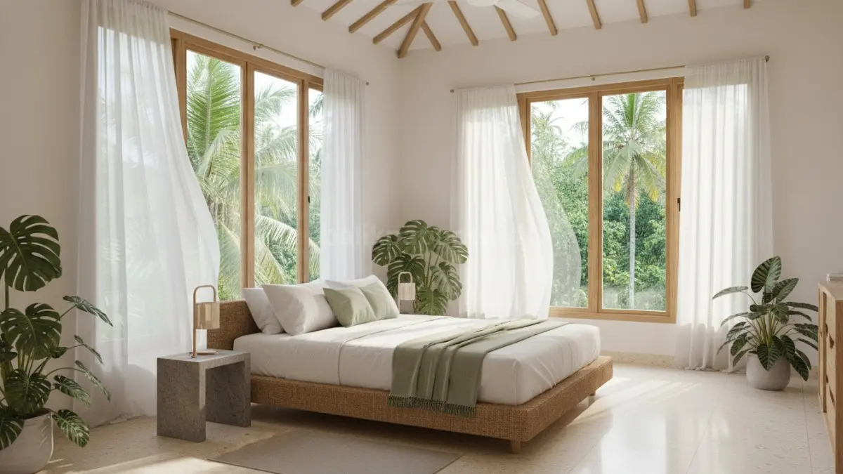 Model Kamar Tidur Natural Tropis
