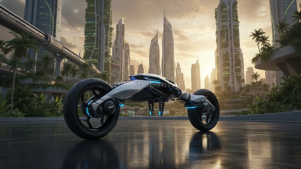 MOTOROiD Lambda Yamaha tampil futuristik dengan konsep motor AI cerdas