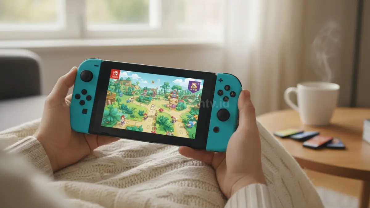 Nintendo Switch Lite 2026 tampil ringkas dan nyaman digunakan untuk gaming santai
