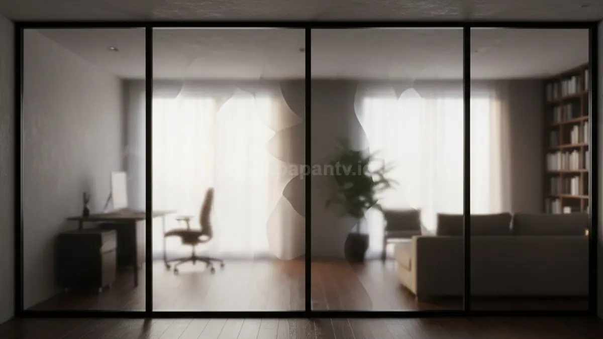 Panel Kaca Buram atau Frosted Glass