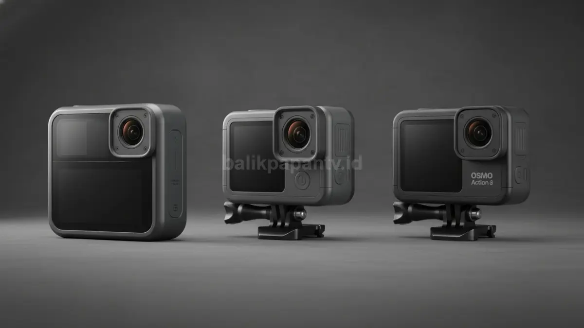 Perbandingan desain DJI Osmo Action 6 dengan seri lain dari DJI