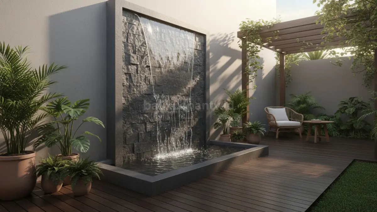 Ruang Terasa Hidup dengan Water Wall, Inspirasi Desain Air Terjun Buatan yang Cocok untuk Rumah Modern