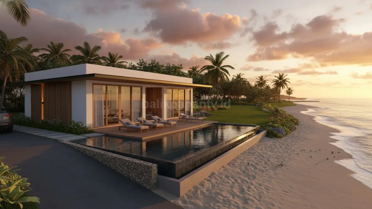 Rumah minimalis di pinggir pantai