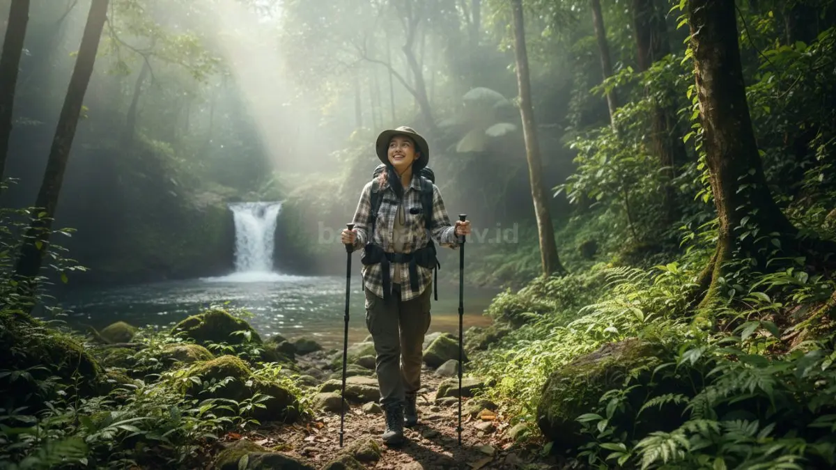 Seseorang menikmati perjalanan singkat ke alam terbuka di akhir pekan, menggambarkan bagaimana traveling jadi cara sederhana melepas penat dan menyegarkan pikiran di tengah rutinitas padat