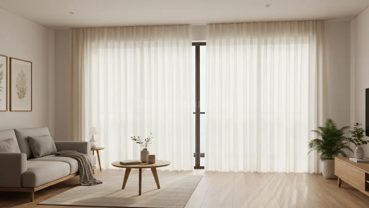  Sheer curtain tipis transparan