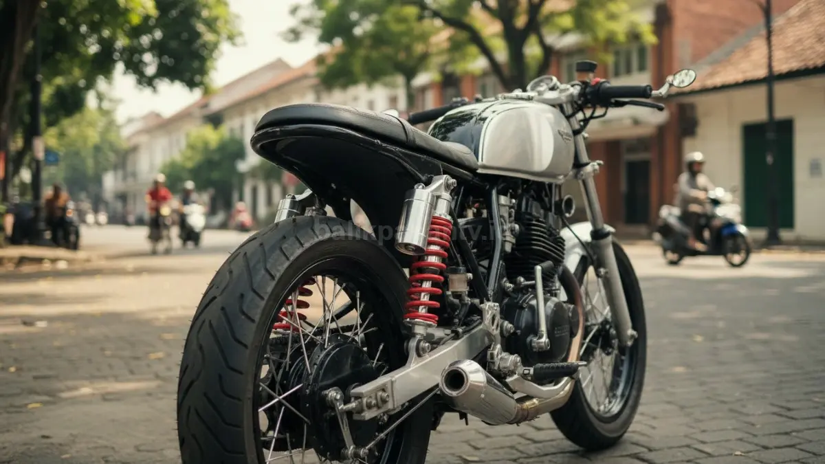 Shockbreaker pendek bantu posisi motor lebih rendah dan nyaman
