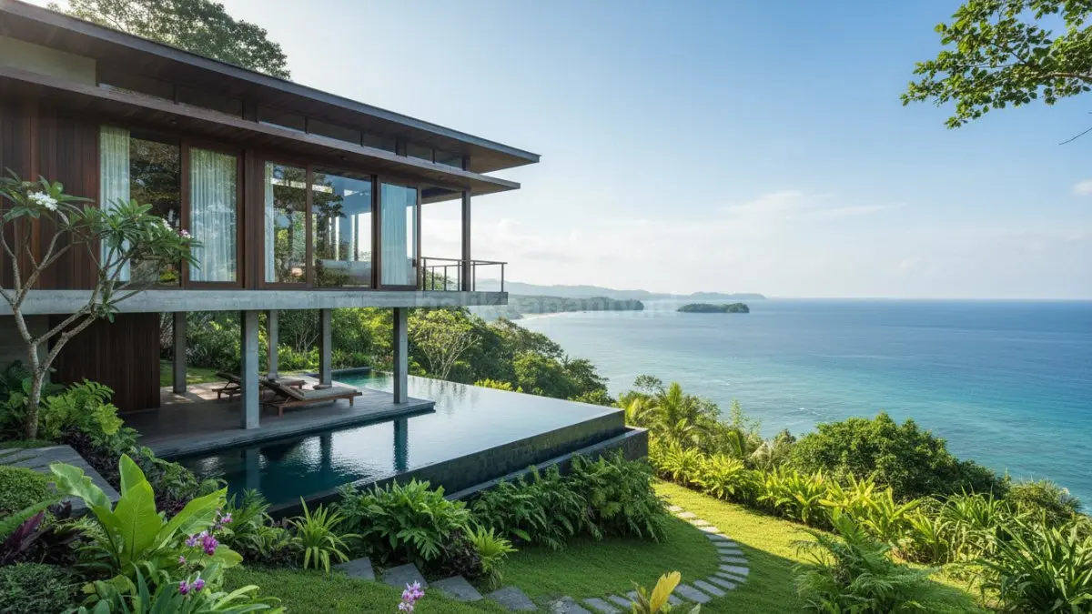 Struktur rumah panggung modern
